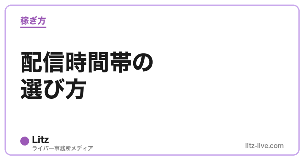 配信時間帯の選び方
